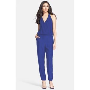 Parker Leroy Midnight Blue Silk Jumpsuit